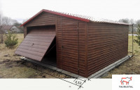 WOOD 017 - garáž z plechu v dekore dreva 5 x 5 m-3-SK